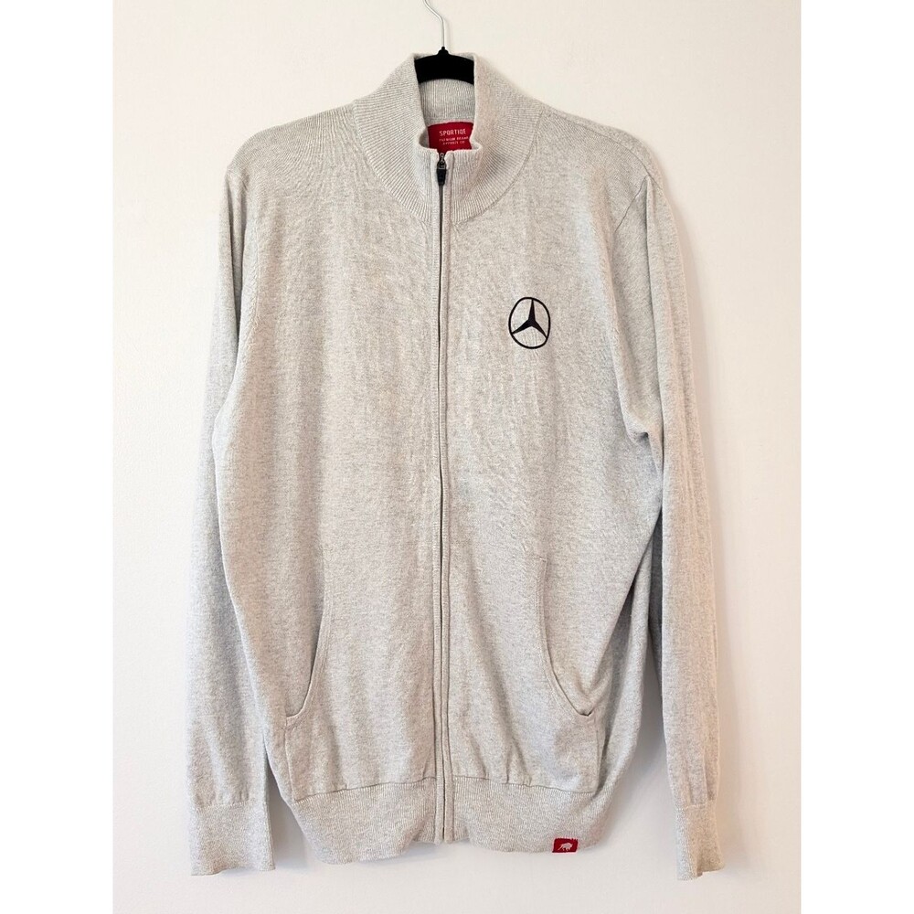 Sportiqe Mercedes zip up mens sweater size XL